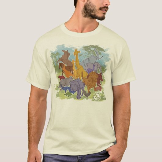 T-shirt Ménagerie d'origami (Devant)