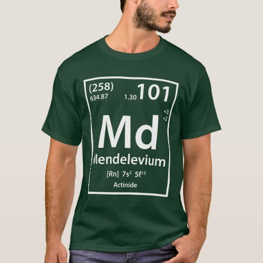 T-shirt Mendelevium Element (blanc) (Devant)
