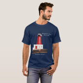 T-shirt Menominee North Pier Light chemise foncée (Devant entier)