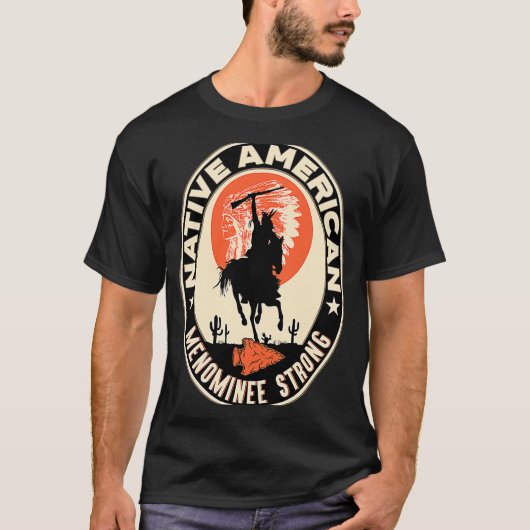 T-shirt Menominee Tribe Amérindienne Pride Déco (Devant)