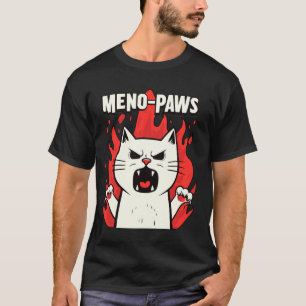 T-shirt Ménopause Soutien Humeur Balancements Chat Femmes