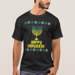 T-shirt Menorah éclaire joyeusement Hanoukka juive mûre Ch<br><div class="desc">Menorah éclaire joyeusement la mignonne juive Hanoukka Chanukah.</div>