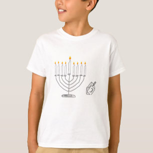 T-shirt Menorah et Dreidel