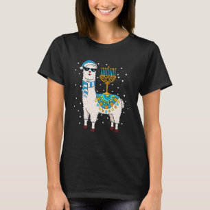 T-shirt Menorah Hanoukka Llama Cute Alpaca Chanukah Christ