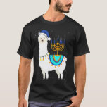 T-shirt Menorah Hanoukka Llama Cute Alpaca Chanukah Christ<br><div class="desc">Menorah Hanoukka Llama Cute Alpaca Chanukah Pajama de Noël</div>