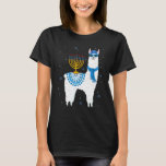T-shirt Menorah Hanoukka Llama Cute Llama Alpaca Chanukah<br><div class="desc">Menorah Hanoukka Llama Cute Llama Alpaca Chanukah.</div>