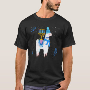 T-shirt Menorah Hanukkah Lama Mignon Alpaca Chanukah Chris