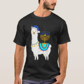 T-shirt Menorah Hanukkah Llama Cute Alpaca Chanukah Christ (Devant)