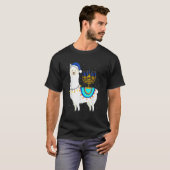 T-shirt Menorah Hanukkah Llama Cute Alpaca Chanukah Christ (Devant entier)