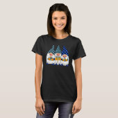T-shirt Menorah juive Trois Gnomes Joyeux Chanukah Gnome H (Devant entier)