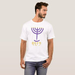 T-shirt Menorah Mens Tee Purle Gold<br><div class="desc">Menorah Mens Tee Purle Gold Menorah Paleo Lettres hébraïques - Menorah : Mem, Nun, Resh, Hey Mem - Chaos Mighty Blood Nun - Continue Heir Son Resh - First Top Beginning Hey - Look Reveal Breath H4501 (Strong) מְ רָ מְ נֹ נ וֹ ה רָ ה menôrâh menôrâh men o-raw',...</div>