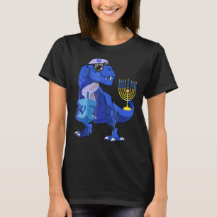 T-shirt Menorahsaurus juif Dinosaur Hanoukka rex Garçon