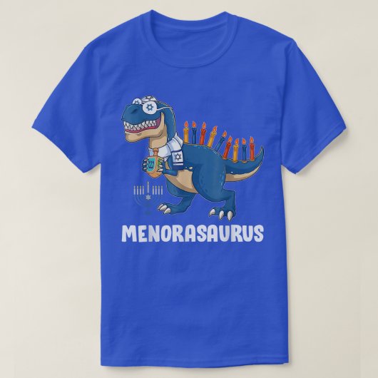 T-shirt Menorasaurus Re Menorah Dinosaur Hanoukka Pajama B (Design devant)