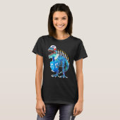 T-shirt Menorasaurus Rex Dinosaur Rex Hanukkah For Boys K (Devant entier)