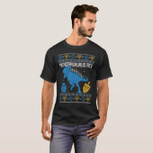 T-shirt Menorasaurus Rex Dinosaur T Rex Hanoukka Menorah B (Devant entier)