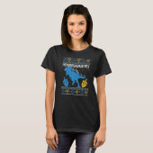 T-shirt Menorasaurus Rex Dinosaur T Rex Hanoukka Menorah B (Devant entier)
