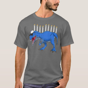 T-shirt Menorasaurus Rex Hanukkah Chanukah Jewish Menorah