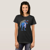 T-shirt Menorasaurus Rex Rex Dinosaur Hanukkah (Devant entier)