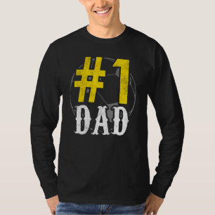 T-shirt Mens 1 Papa Joueur de football Vintage Daddy