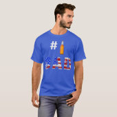 T-shirt Mens 1 Papa Numéro Un Fête des pères Drapeau améri (Devant entier)