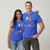 T-shirt Mens 1 Papa Numéro Un Fête des pères Drapeau améri (Unisexe)