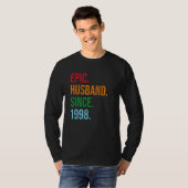 T-shirt Mens 25th Wedding Anniversary Ideas Epic Husband S (Devant entier)