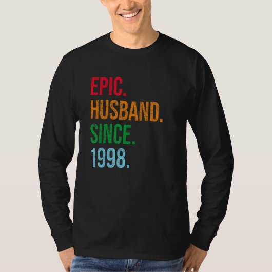 T-shirt Mens 25th Wedding Anniversary Ideas Epic Husband S (Devant)