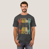 T-shirt Mens 37th Birthday Men Gaming Level 37 Complete bo (Devant entier)