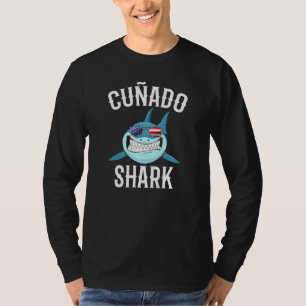 T-shirt Mens 4 juillet Cunado Shark Frère Espagnol En L