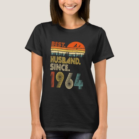 T-shirt Mens 58th Wedding Anniversary  Best Husband Since  (Devant)