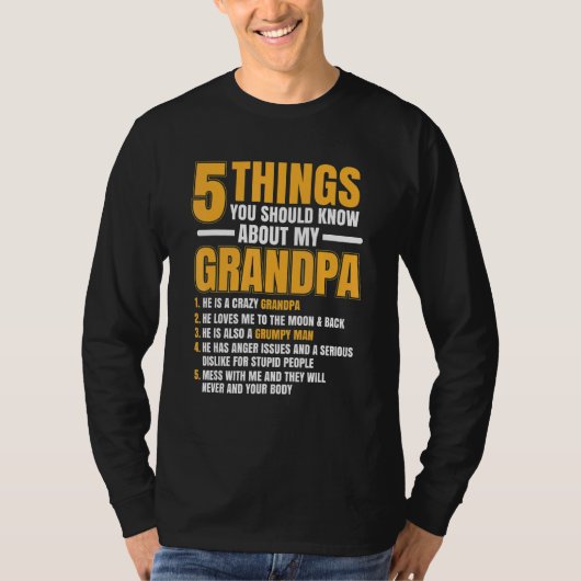 T-shirt Mens 5 Que Vous Devriez Savoir À Propos De Grand-P (Devant)