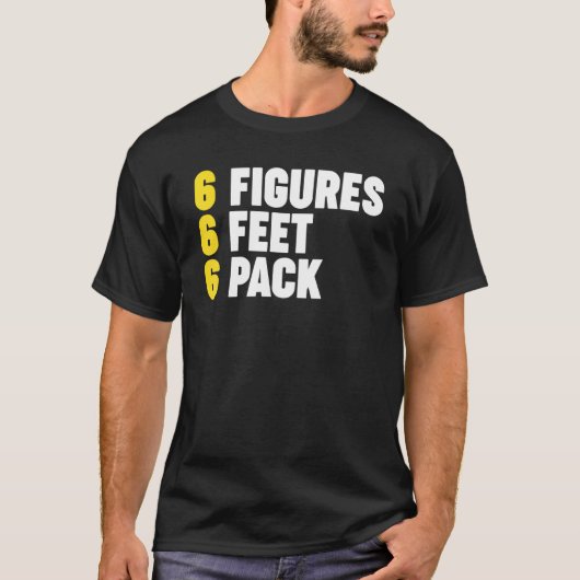T-shirt Mens 6 Figures 6 Pieds 6 Pack (Devant)
