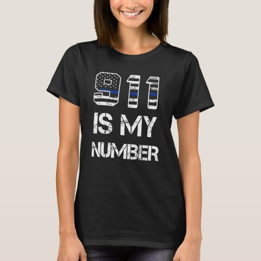 T-shirt Mens 911 Est Mon Numéro Cop (Devant)