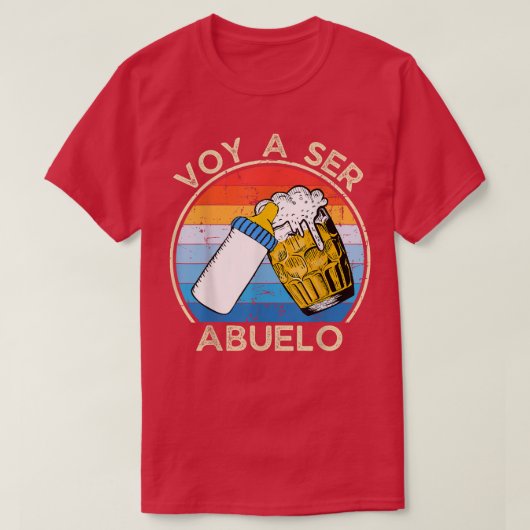 T-shirt Mens Abuelos Faire-part de grossesse, Voy A Ser Ab (Design devant)