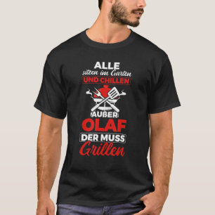 T-shirt Mens All Sitting In The Garden And Chilling Olaf M
