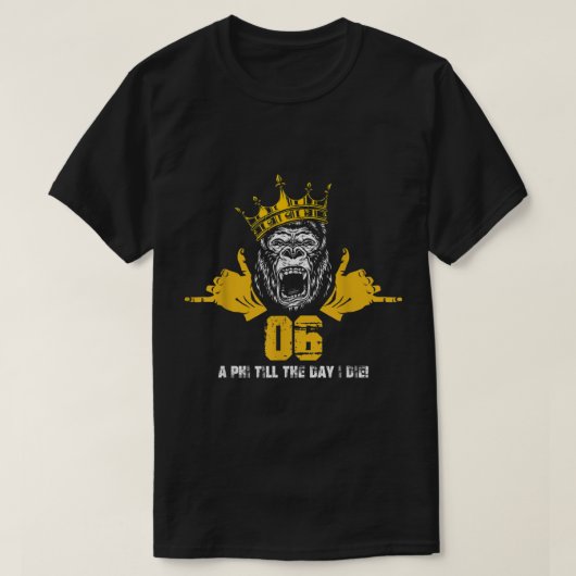 T-shirt Mens Alpha African 1906 Fraternity Hand Sign Ape C (Design devant)