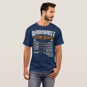 T-shirt Mens Arborist Hourly Rate Tree Surgeon Logger (Devant entier)
