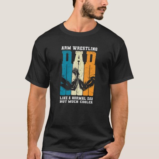 T-shirt Mens Arm Lutter Papa Un Papa Normal Mais Glacière  (Devant)