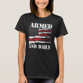 T-shirt Mens Armed And Dadly Deadly Father For Fathers Da (Devant)