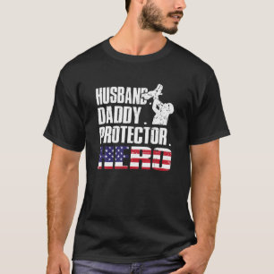 T-shirt Mens Armée Mari vétéran Mari Daddy Protector V