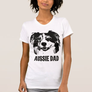 T-shirt Mens Aussie Papa - Australian Shepherd Chien Papa