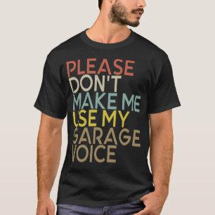 T-shirt Mens Auto Mécanique Funny Garage Voix Fixation Car