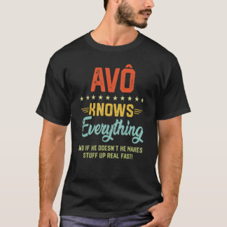 T-shirt Mens Avô sait tout Blague de grand-père portugais