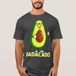 T-shirt Mens Avocado Lover Dadacado Dadacado Fête des père