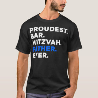 T-shirt Mens BAR FIER MITZVAH PÈRE JAMAIS juif GARÇON