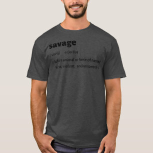 T-shirt Mens Barbell Savage Drôle Entraînement Gym Motivat