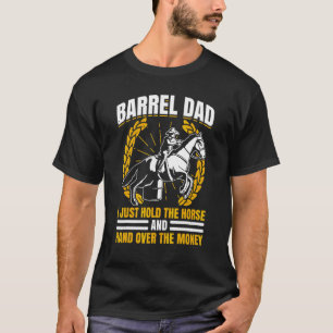T-shirt Mens Baril Papa Je Tiens Le Cheval Et La Main Sur