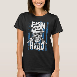 T-shirt Mens Bass Fishing American Vintage Drapeau Poisson