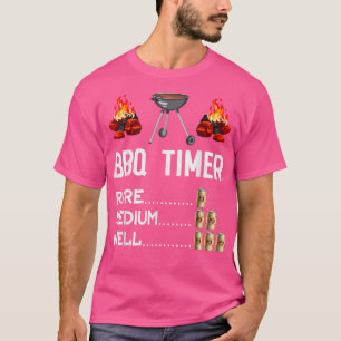 T-shirt Mens BBBQ Timer Barbecue La Bière Grill Grill