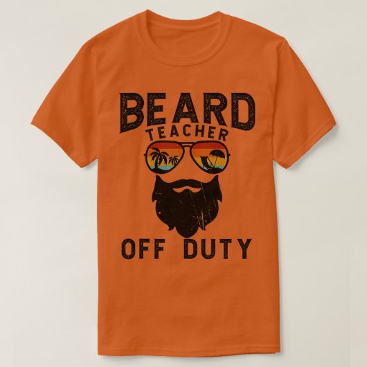 T-shirt Mens Beard acher Off Duty Lunettes de soleil Beach (Design devant)